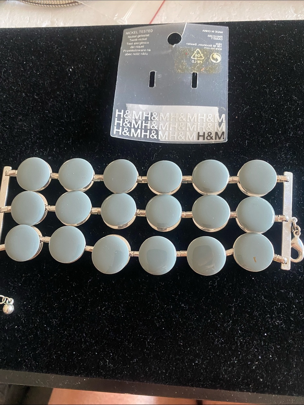 H&M Light Gray Round Link Bracelet